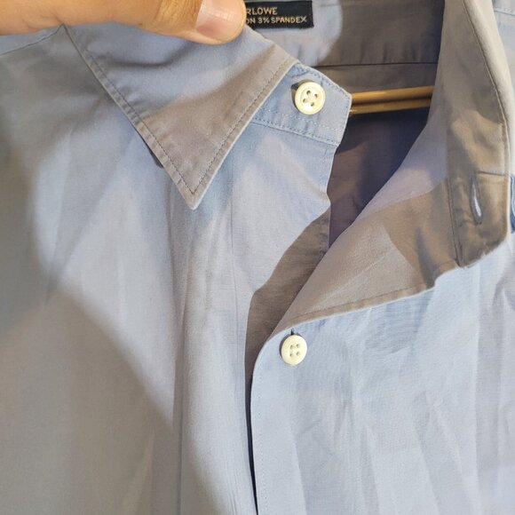 Read Polo Ralph Lauren Button Up Shirt Mens XL Blue Marlowe Cotton Stretch Top - Picture 5 of 10